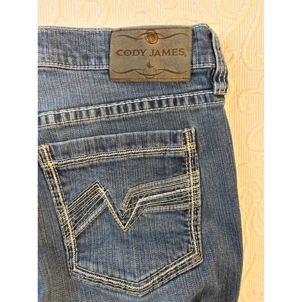 Cody James Mens Straight Leg Blue Denim Jeans Medium Wash 34x32 RN138823